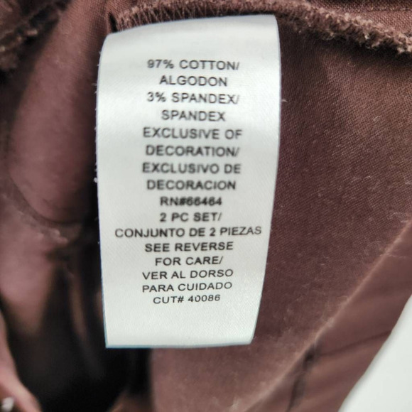 Studio 1 Womens Button Up Shirt Brown Short Sleeve Collar Belted Trim Retro 8 - Picture 5 of 5